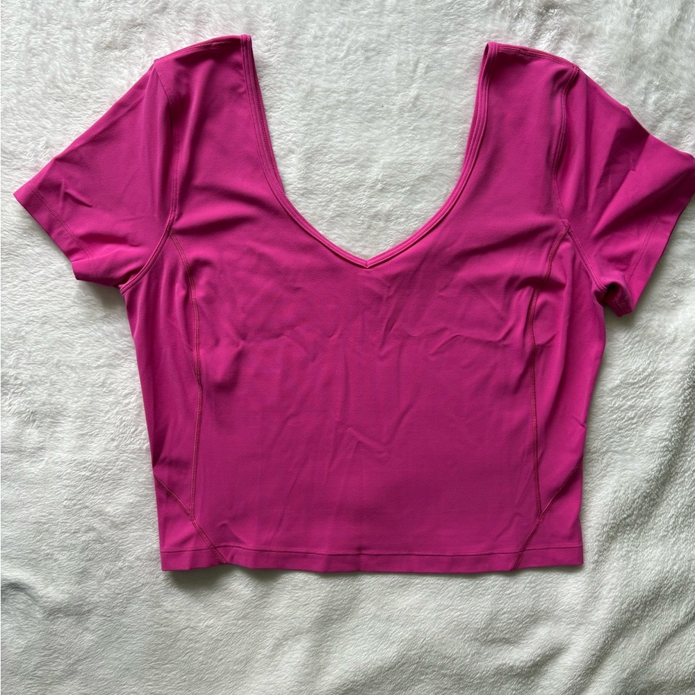 Lululemon Align Cropped Short Sleeve Top Size 10